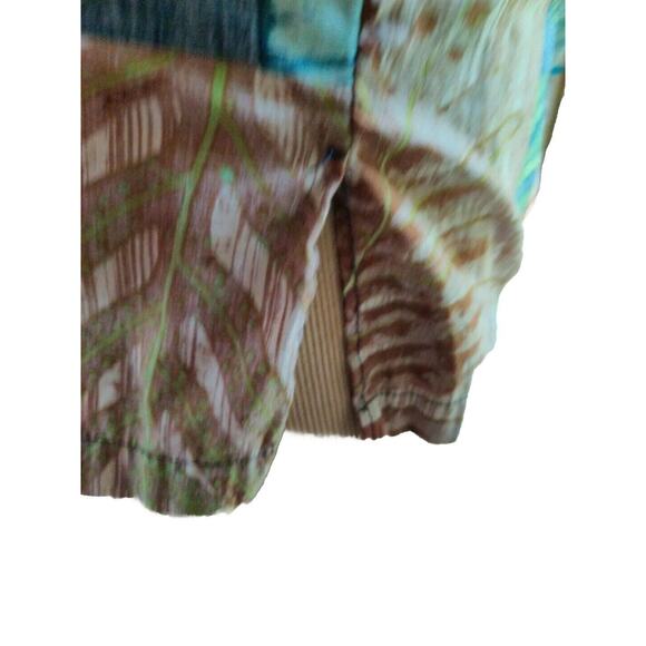 Koa Road Men's Hawaiian Leaf Primt Shirt Greens&Browns Pocket Match Fabric Sz XL - Picture 5 of 7